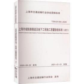 上海市域铁路隧道及地下工程施工质量验收标准（试行）