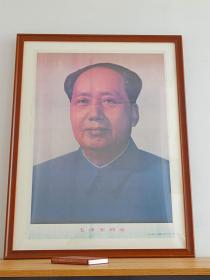 原版毛泽东毛主席画像伟人像海报贴画客厅装饰传统挂画家居全新包老