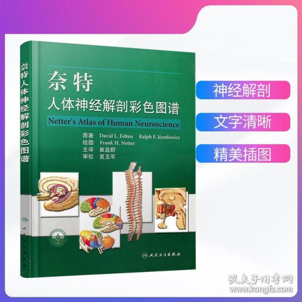 210 正版现货 奈特人体神经解剖图谱 翻译版 人体色彩解剖图 崔益群  主译  医学解剖书 人民卫生出版社 9787117078962