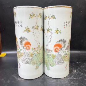 清末时期鸡，官上加官毛筒