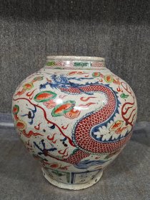 古彩罐
口径28cm
高度32cm