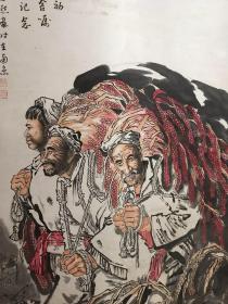 魏紫熙人物四尺中‬堂画装裱尺寸：204* 78Cm
画芯尺寸：110*64cm