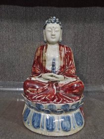 青花釉里红佛像
口径25cm
高度43cm