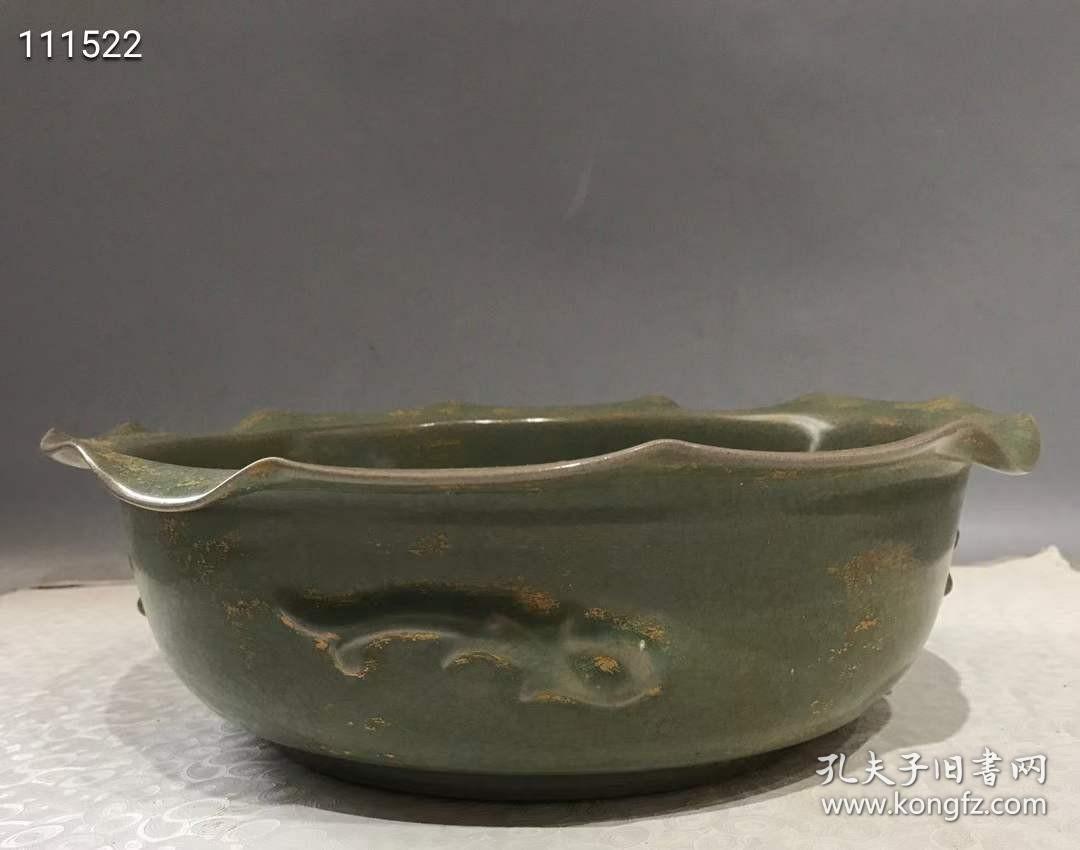 5_旧藏刻字描金赏盘，纯手工制作，布局合理，疏朗分明，主题突出，层次分明，形象逼真，纯手工胎，器形优美，品相完整，成色如图。