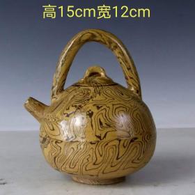 67_明代胶胎胶釉提梁壶