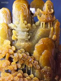 61_纯天然，田黄石，纯手工雕刻，松下老人，雕刻漂亮，立体感十足，造型周正，品相完整，尺寸如图