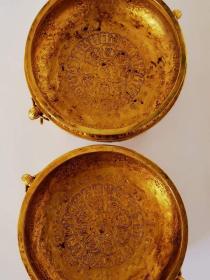 49_唐代宫廷御用八宝纹饰铜鎏金聚宝盆。鎏纯金，錾刻精美图案，保存完好。