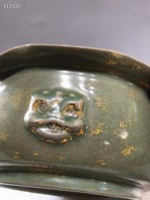 5_旧藏刻字描金赏盘,纯手工制作,布局合理,疏朗分明,主题突出,层次分明,形象逼真,纯手工胎,器形优美,品相完整,成色如图。