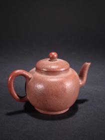 旧藏 邓汉款精品原矿紫砂素面茶壶。