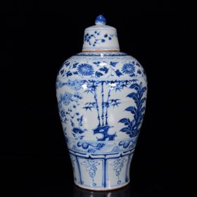 元青花松竹梅纹梅瓶35*18m