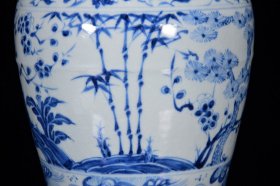 元青花松竹梅纹梅瓶35*18m