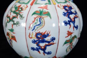 明嘉靖年五彩龙凤纹提壶24*18m