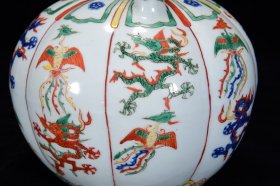 明嘉靖年五彩龙凤纹提壶24*18m