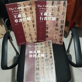 历代经典墨迹放大系列图典全套3册 王羲之草书行书尺牍颜真卿祭侄文稿放大版繁体旁注高清草行书毛笔书法字帖临摹书籍