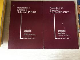 Mathematical Developments Arising from Hilbert Problems. Part I, II      英文原版   大开本