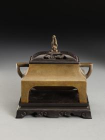 旧藏，“大明宣德年制”铜铸台几炉
