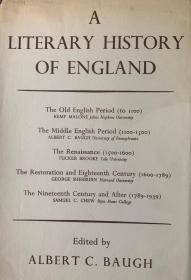 英国文学史       （四卷合一本）布面精装 书脊烫金    上书口刷红  红色有褪色    罕见有护封  护封基本完整