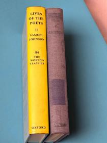 Lives of the Poets   英国名诗人传  全两卷   布面精装 书脊烫金       1955年老版书  此书是约翰逊晚年最重要的著作，因编辑52位名诗人后为每个诗人所写的序言，后来竟成了这部《诗人传》。牛津大学出版社