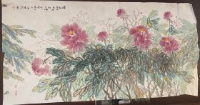 画家龍會伟老师手绘作品 春韵（软画片）商品尺寸：137公分×69公分