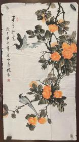 画家邓远波老师手绘作品事事如意（软画片）商品尺寸：99公分×54公分