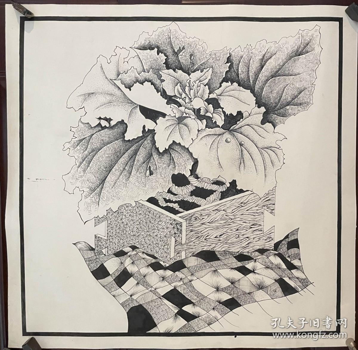 学生素描作品（硬纸画片4）尺寸50公分×50公分