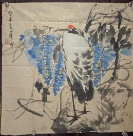 齐鲁画院高级画师画家张华一先生手绘作品（软画片）尺寸65公分×65公分