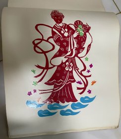 70十年代人物剪纸 共十七张（画本）商品尺寸：55公分×40公分