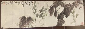 新徽派的画家李玉华先生手绘作品 两幅带本（软画片）商品尺寸：136公分×44公分