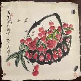 国家一级美术师徐少华老师手绘作品（镜心裱）尺寸68公分×69