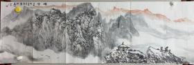 陈克永 著名殿堂级画家 山水画《晴雪》写意软片 雪后初霁 写意山水精品 软片120*39CM——中国艺术研究院研究员、中国美术家协会会员 、北京美术家协会理事、北京市文史馆馆员、中国山水画研究院院长