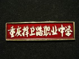 重庆捍卫路职业中学校徽（老铜章证章徽章纪念章奖章）
