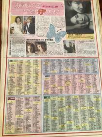 工藤静香 木村拓哉 韩石圭 李恩珠 80年代报纸一张4开