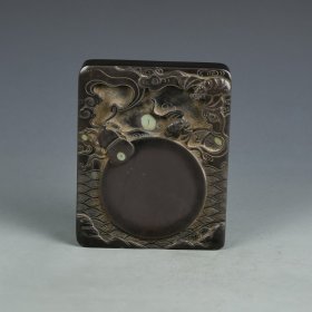 旧藏回流四大名砚紫端蝠在眼前葫芦砚台