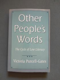 other people's words the cycle of low literacy（内页有几处笔记）