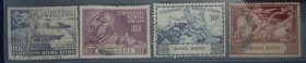 香港1949年 万国邮联75周年纪念邮票 信销4枚全