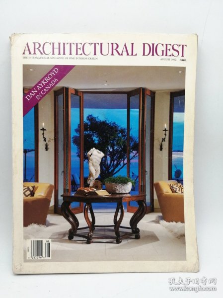 The International Magazine of Fine Interior Design: Architectural Digest (August 1992) 英文原版-《国际室内设计杂志：建筑文摘（1992年8月号）》