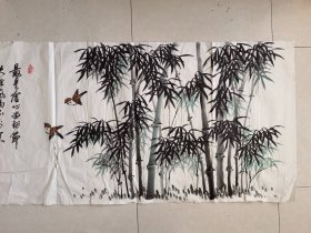 葛洪喜国画《竹》6平尺