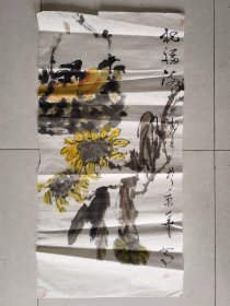 傲月国画《花鸟》2平尺半