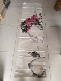 国画花鸟 175*49cm