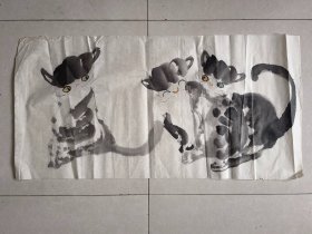 国画《猫》3平尺