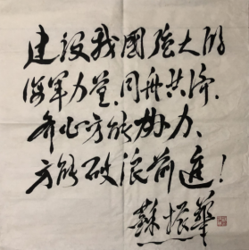 苏振华书法尺寸：68*68cm