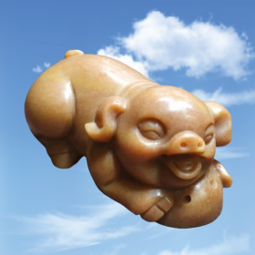 新疆戈壁玉祝福把件