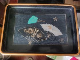 日本回流美术：日本大漆、金莳绘、茶盘、托盘、 实木漆器、记念漆盘（百年老物件，懂的拍）