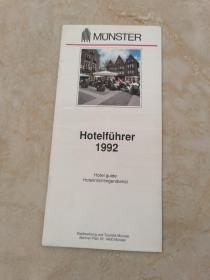 外文原版：MUNSTER 德国地图\明斯特（Münster）1992【古旧地图、旅游图、交通图】
