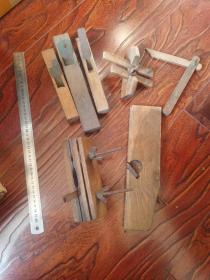 老木工工具： 槽刨子 老刨子等（7件合售）