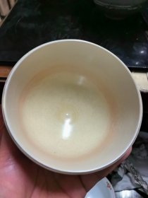 日本购回：日本高级茶道具，京烧重金手绘山峦花卉抹茶碗，底部有款“寿乐”