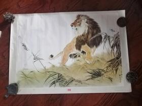 年画、宣传画：刘继卣年画 狮 1980年1版