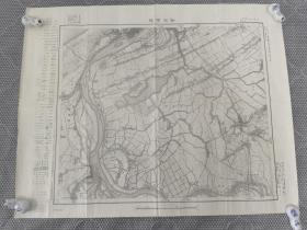日本原版： 日本明治44年测绘大正三年1914年制版老地图-- 新泻南部地形图（新泻县、越后国、北蒲原郡） 【 古地图】