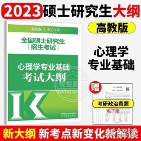 考研大纲2021 2021年全国硕士研究生招生考试心理学专业基础综合考试大纲