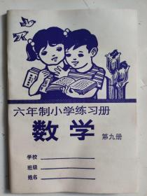 六年制小学练习册数学  第九册  未使用